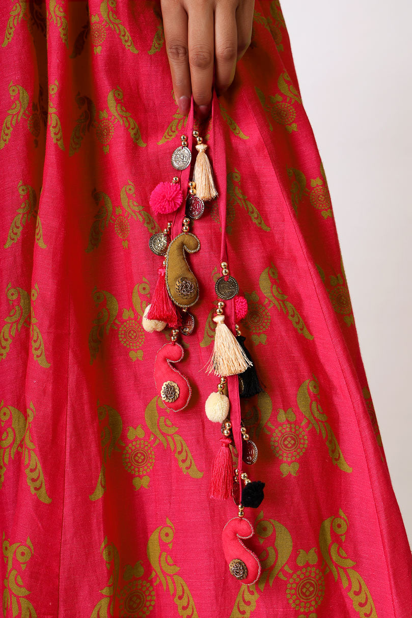 PRANAY PINK SKIRT | SHOBITAM