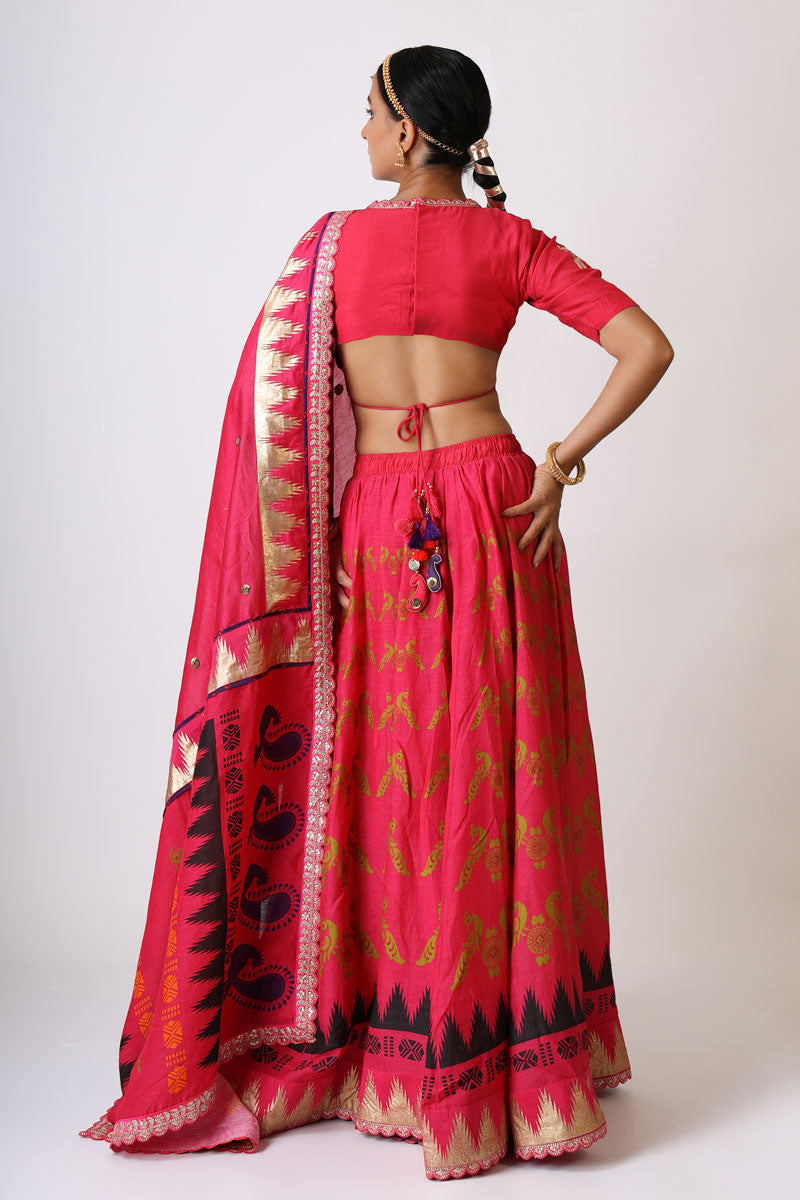 PRANAY PINK LEHENGA ( SET OF 3)