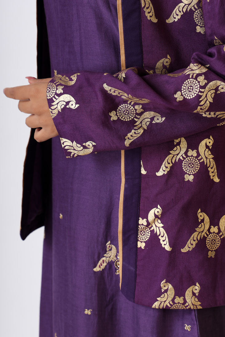 PRATEETI PURPLE DRESS SET (set of 2) | SHOBITAM