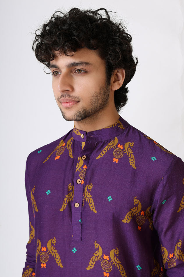 PRATEETI PURPLE KURTA | SHOBITAM