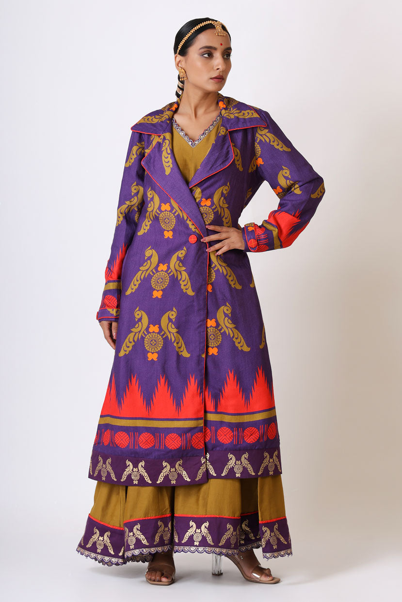 PRATEETI PURPLE TRENCH COAT | SHOBITAM