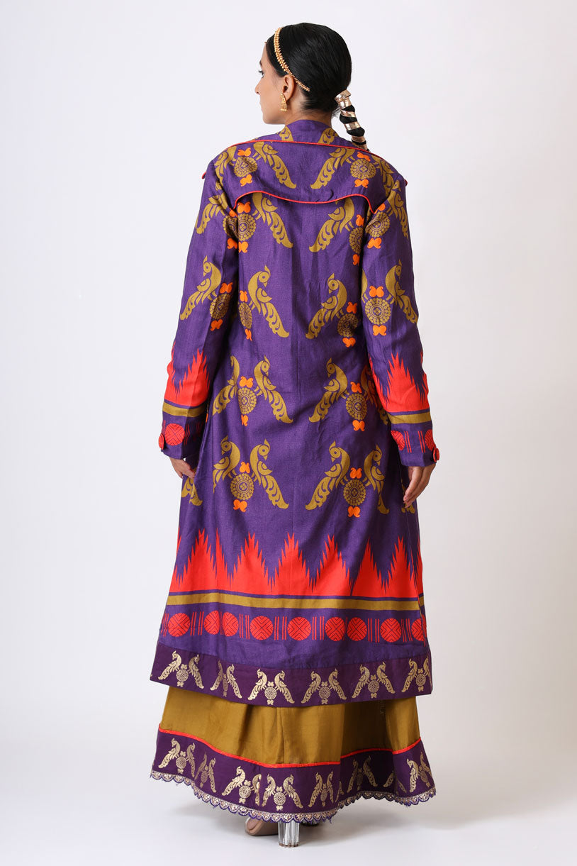 PRATEETI PURPLE TRENCH COAT | SHOBITAM