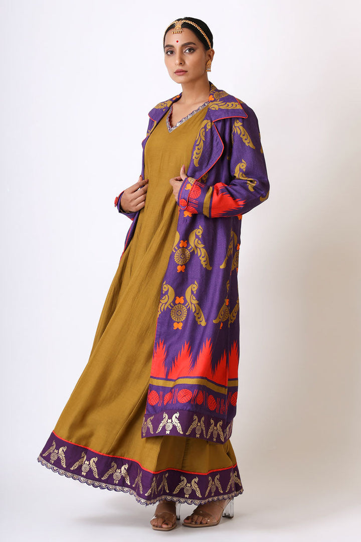 PRATEETI PURPLE TRENCH COAT | SHOBITAM