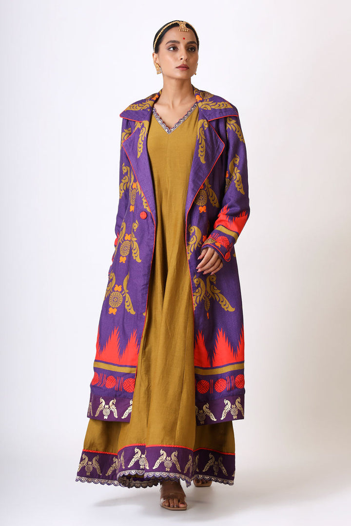 PRATEETI PURPLE TRENCH COAT | SHOBITAM