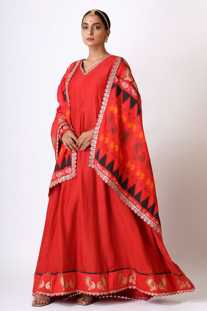 PREM RED ANARKALI SET (set of 2) | SHOBITAM
