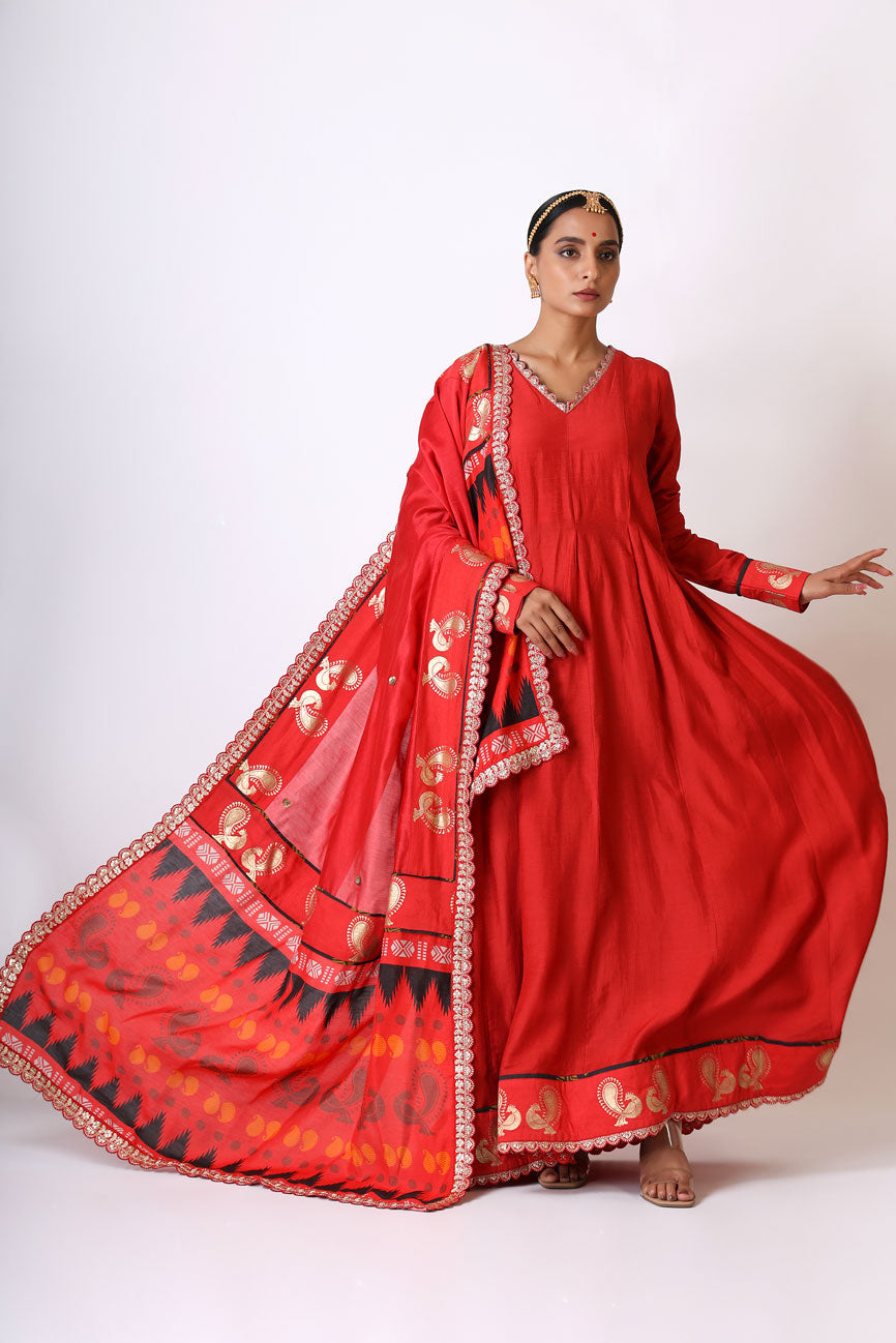 PREM RED ANARKALI SET (set of 2) | SHOBITAM