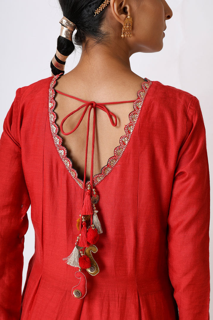 PREM RED ANARKALI SET (set of 2) | SHOBITAM