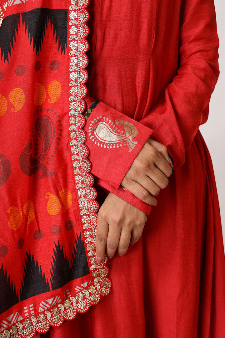 PREM RED ANARKALI SET (set of 2) | SHOBITAM