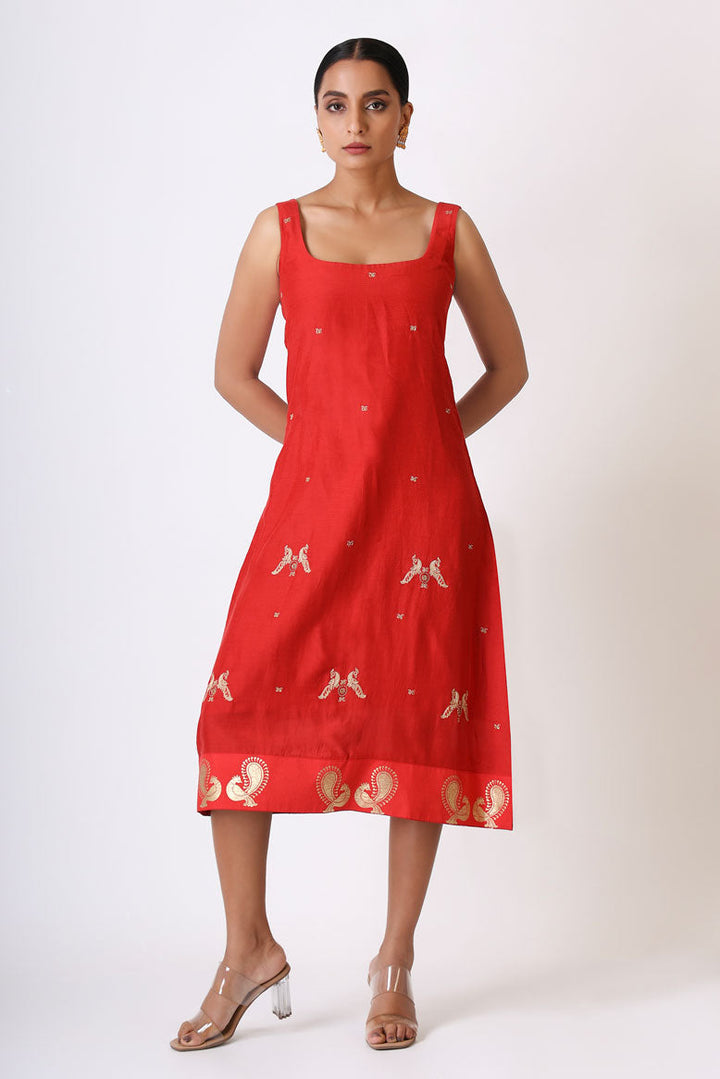 PREM RED DRESS SET (set of 2) | SHOBITAM