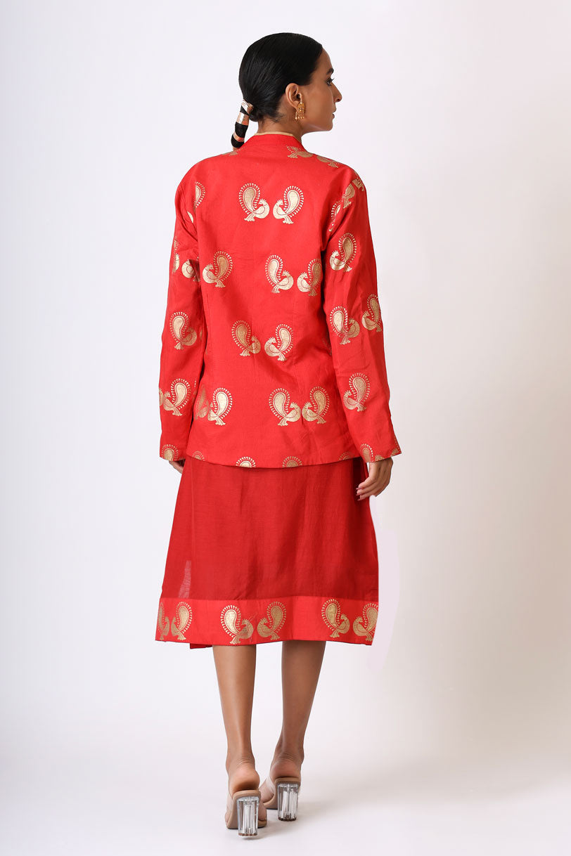 PREM RED DRESS SET (set of 2) | SHOBITAM
