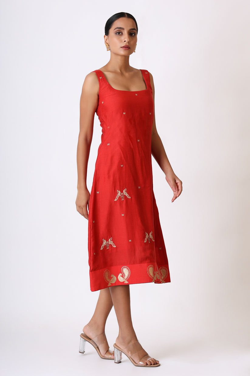 PREM RED DRESS SET (set of 2) | SHOBITAM