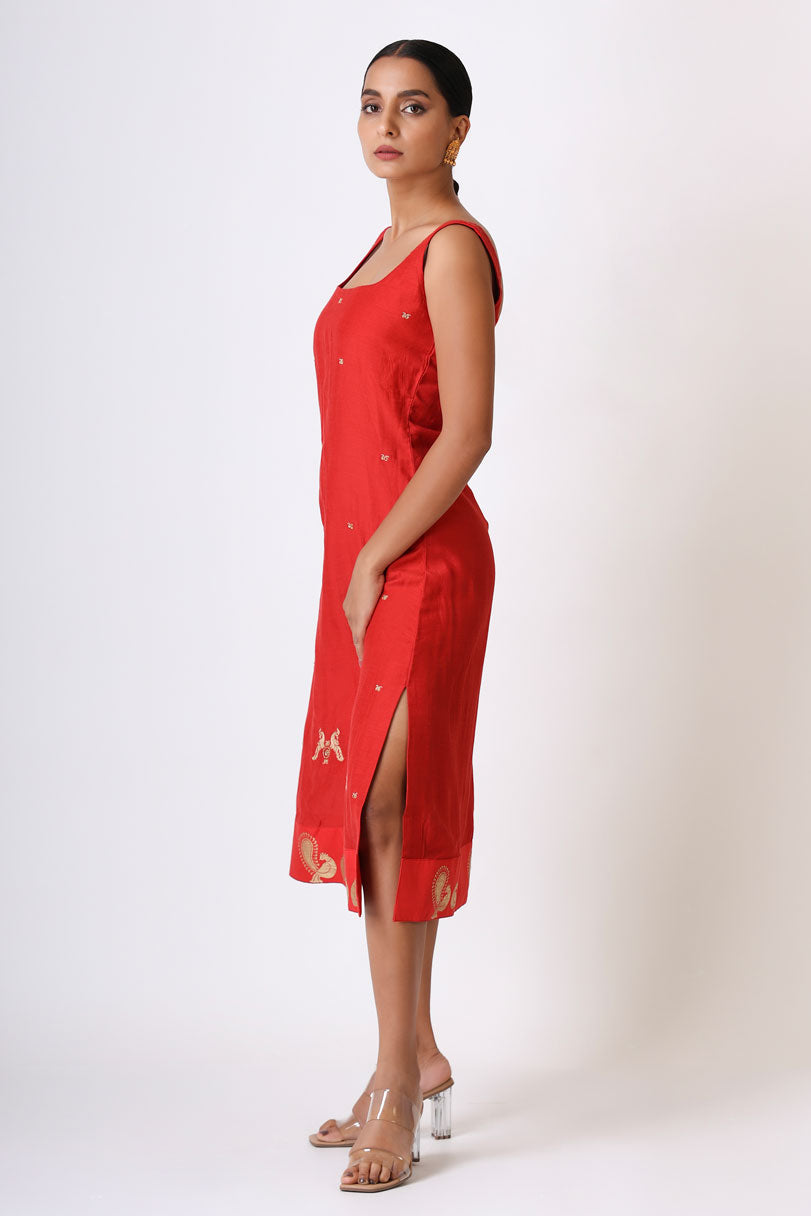 PREM RED DRESS SET (set of 2) | SHOBITAM