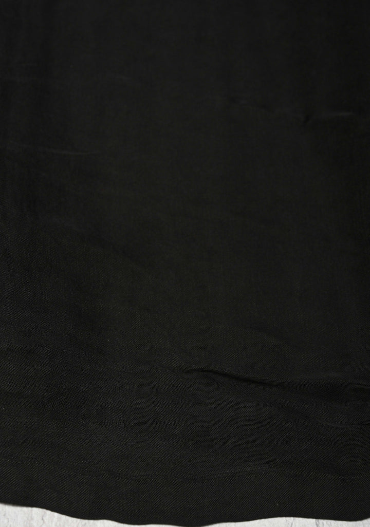 Black Modal Silk Saree with Crushed Lagda Zari Pallu