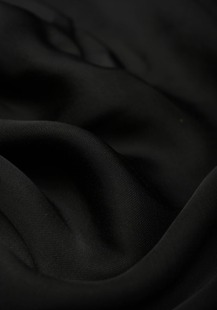 Black Modal Silk Saree with Crushed Lagda Zari Pallu