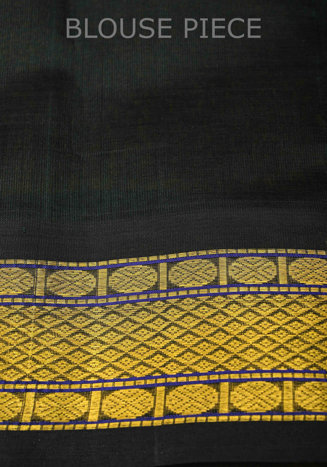 Peach Dual Tone With Black Kanchi Silk Cotton Saree with Podi Kattam Korvai Weave Handloom Saree