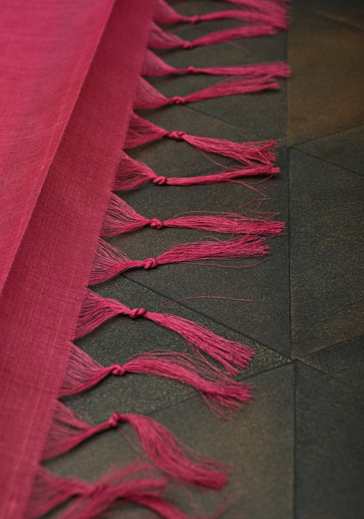 Pallum Pazhamum Kanchi Silk Cotton Saree with Paisley And Peacock Motifs And Zari Border