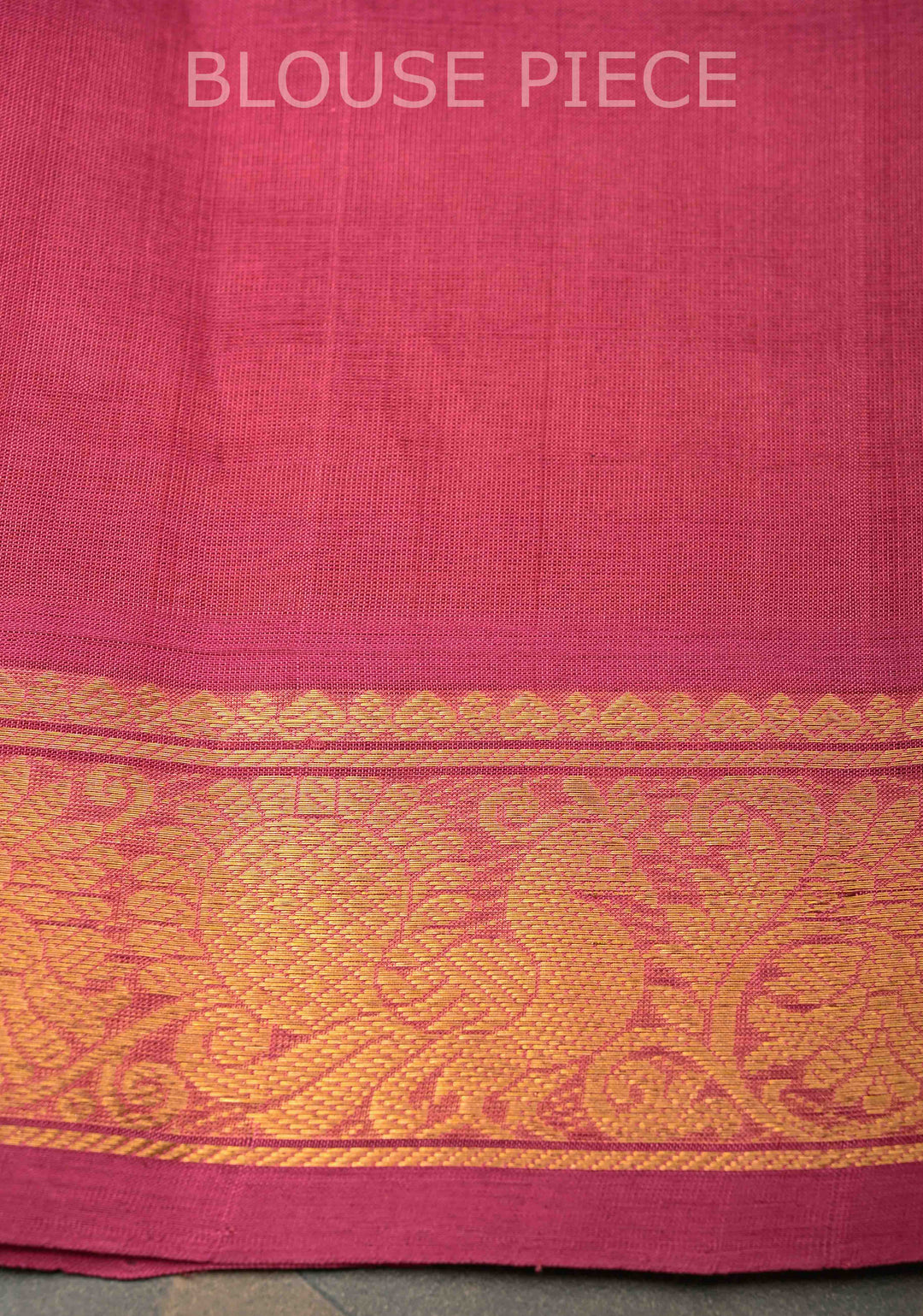 Pallum Pazhamum Kanchi Silk Cotton Saree with Paisley And Peacock Motifs And Zari Border