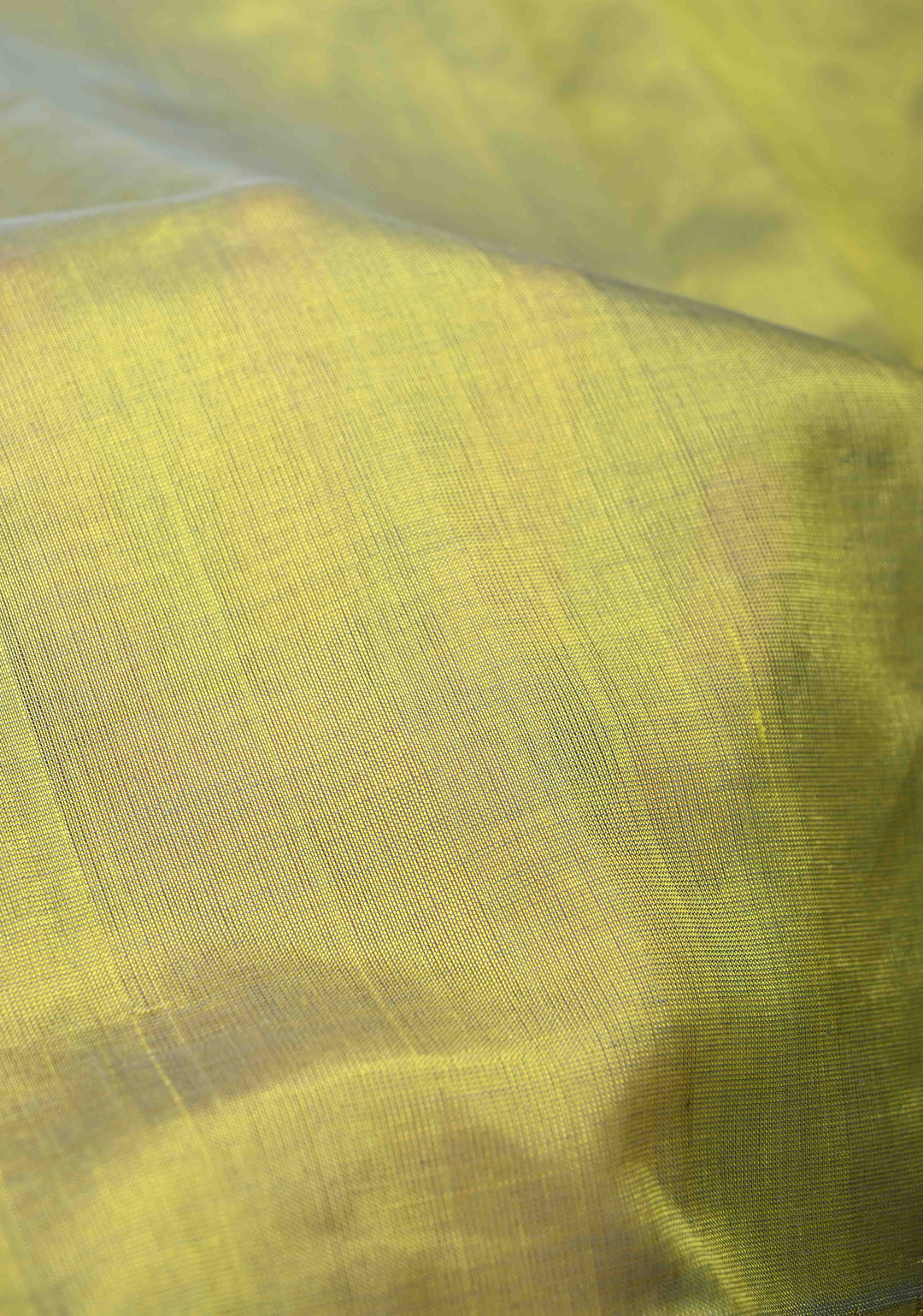 Frost Green Kanchi Silk Cotton Saree with Zari Border