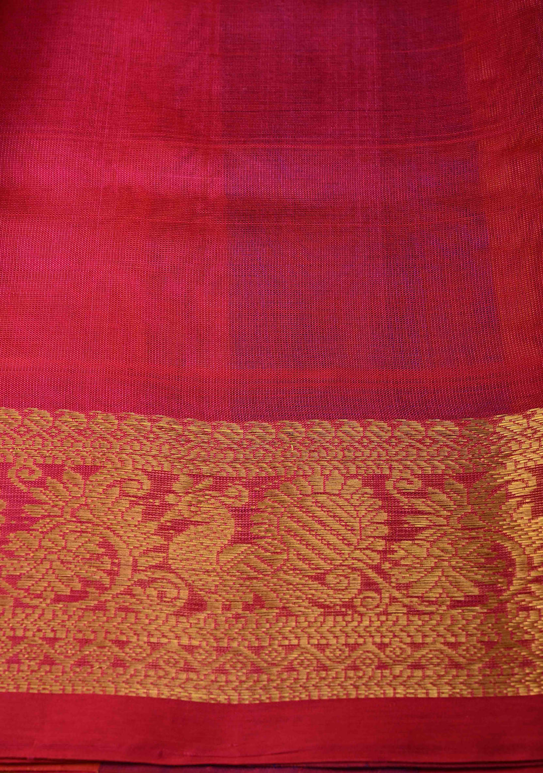 Multicolor Palum Pazhamum Kanchi Silk Cotton Saree with Zari Buttas and Zari Border