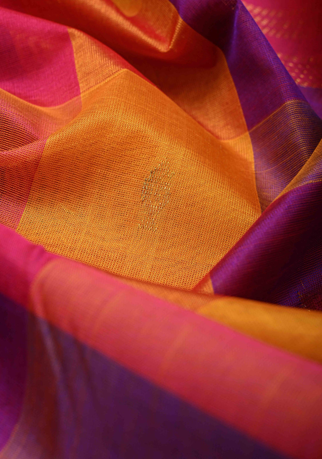 Multicolor Palum Pazhamum Kanchi Silk Cotton Saree with Zari Buttas and Zari Border