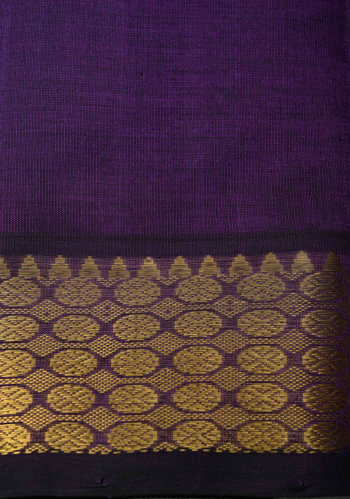 Multicolor Palum Pazhamum Kanchi Silk Cotton Saree with Paisley Buttas and Zari Border