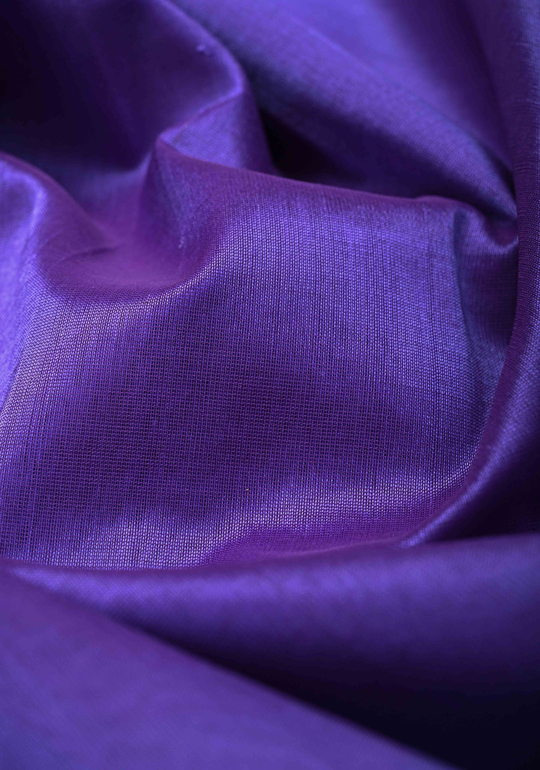 Amethyst Koravi Kanchi Silk Cotton Handloom Saree with Contrast Zari Border