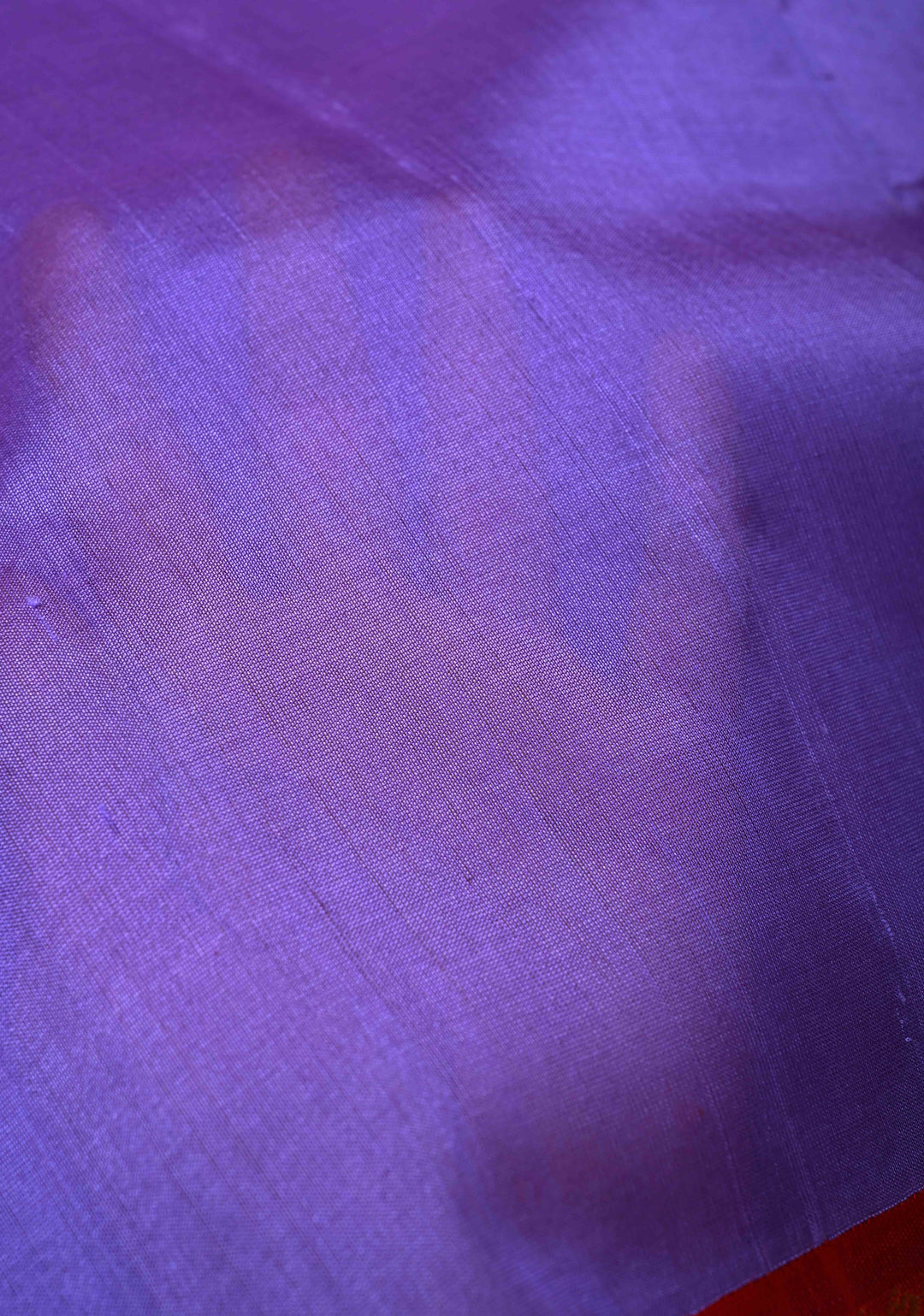 Amethyst Koravi Kanchi Silk Cotton Handloom Saree with Contrast Zari Border