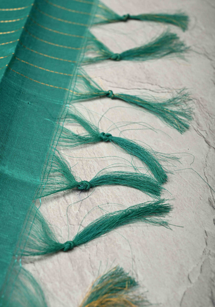 Egg plant Zari Checks on Kanchi Silk Cotton Saree with Anna Pakshi Motif on Contrast Zari Border