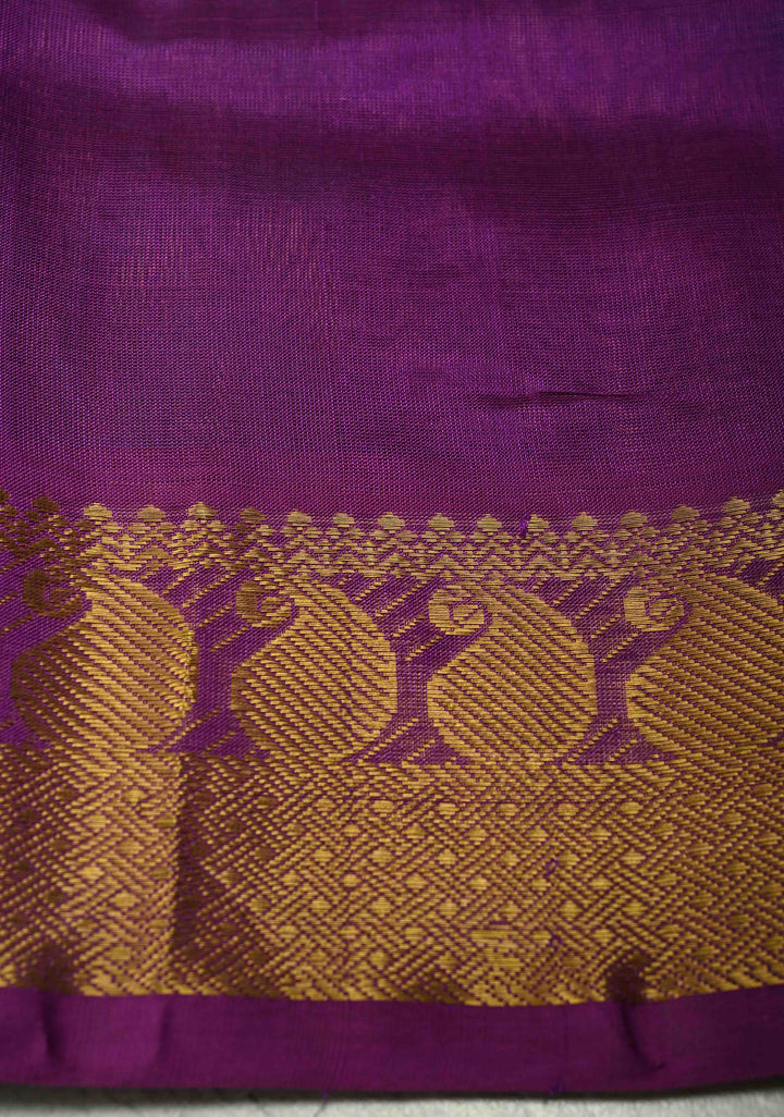 Multicolor Kanchi Silk Cotton Saree with Rangkaat Design and Contrast Zari Borders
