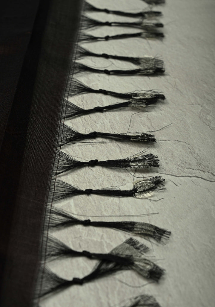 Pinkish Tan Korvai Kanchi Silk Cotton 100% Handloom Saree with Contrast Zari Border