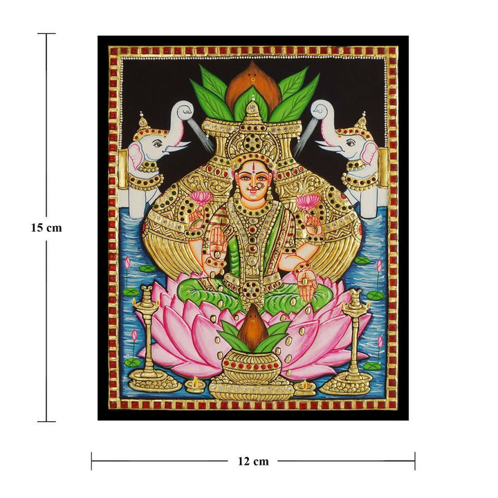 TANJORE PAINTING KALASHAM LAKSHMI 12*15 | SHOBITAM