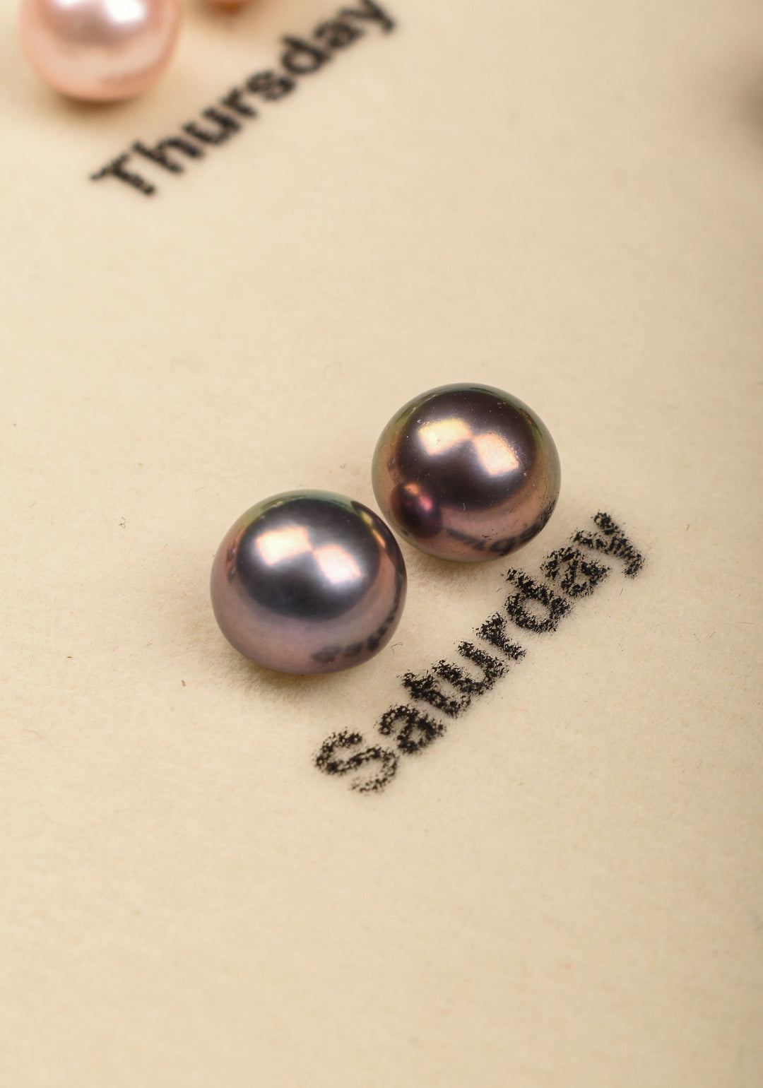 7 Color Pearls - Set of 7 earrings, Week Long Chromatic Journey with Pure Pearls