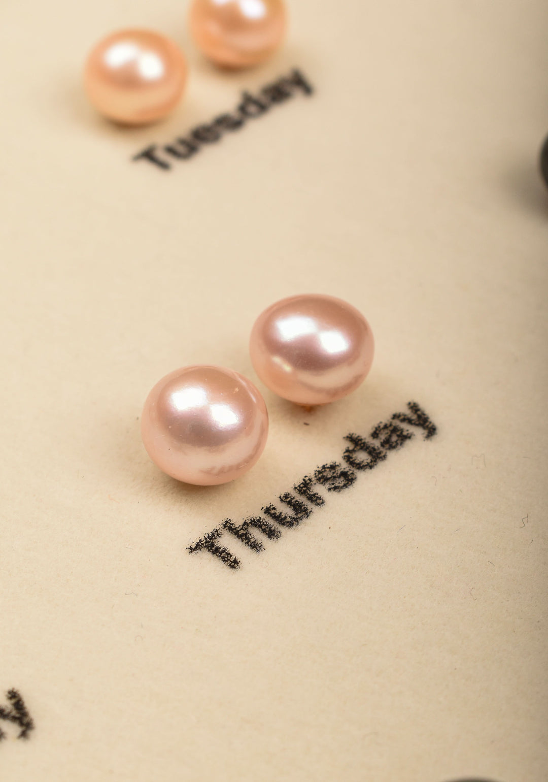 7 Color Pearls - Set of 7 earrings, Week Long Chromatic Journey with Pure Pearls