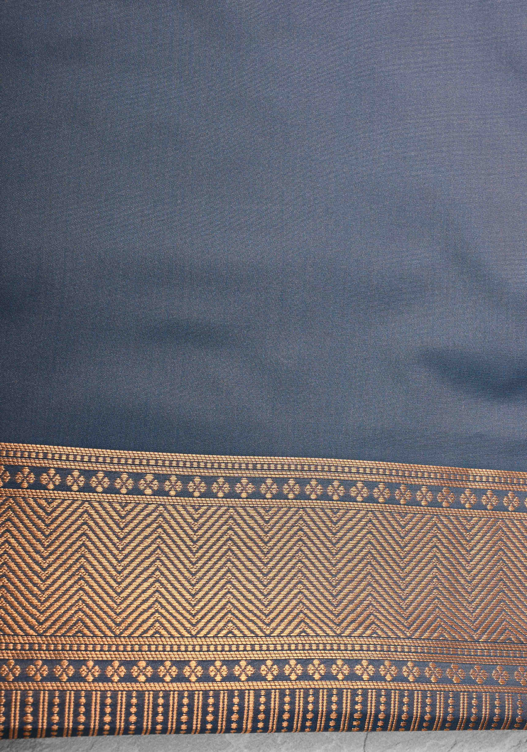 Dark Mauve Kanchi Semi Silk Saree with Zari Buttas and Mandala Motifs on Minimal Zari Border