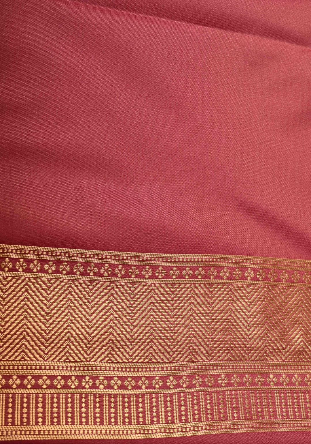 Sandstone Kanchi Semi Silk Saree with Zari Buttas and Mandala Motifs on Minimal Zari Border