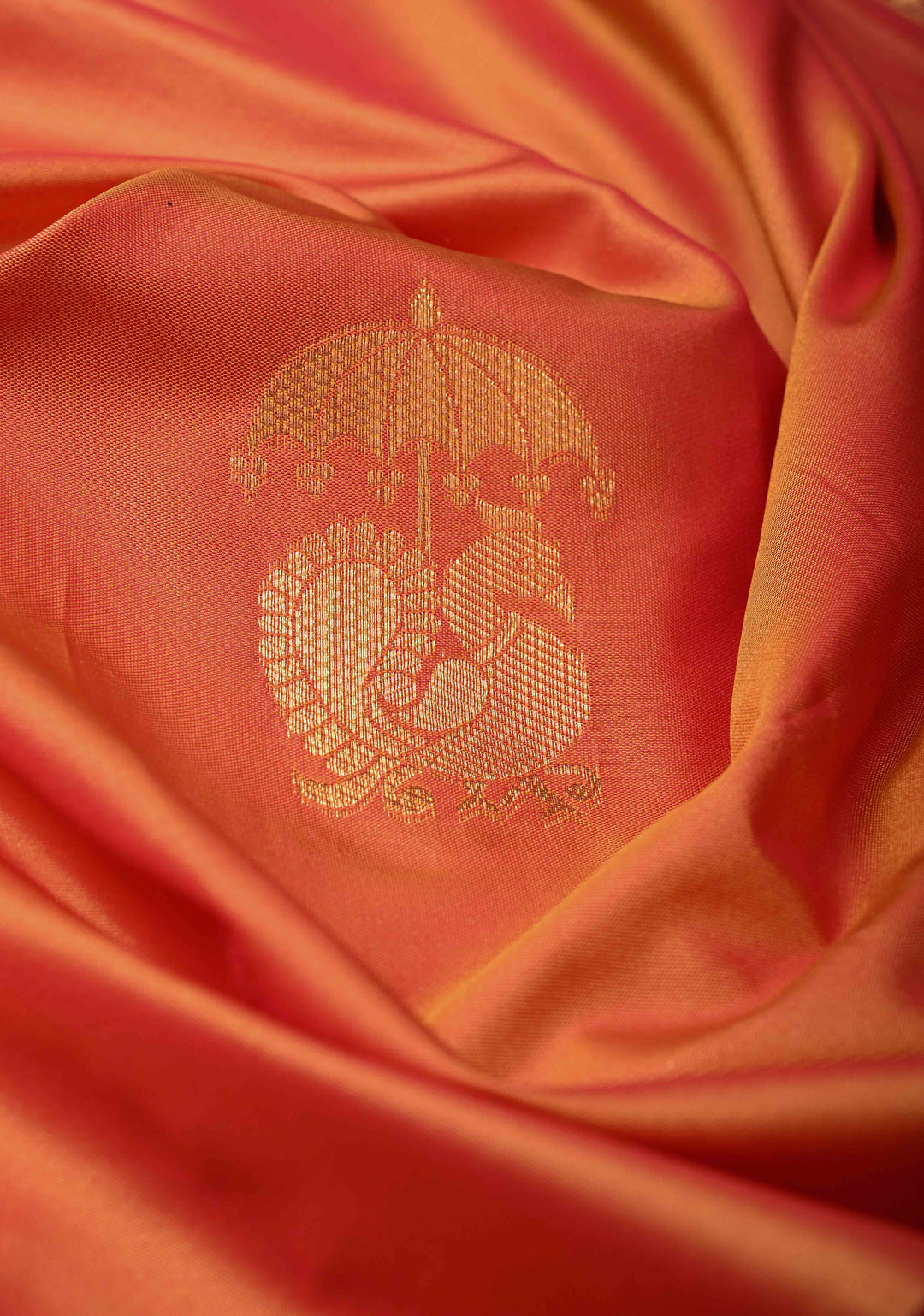 Pink Mustard Dual Tone with Pecock Buttas and Zari Border