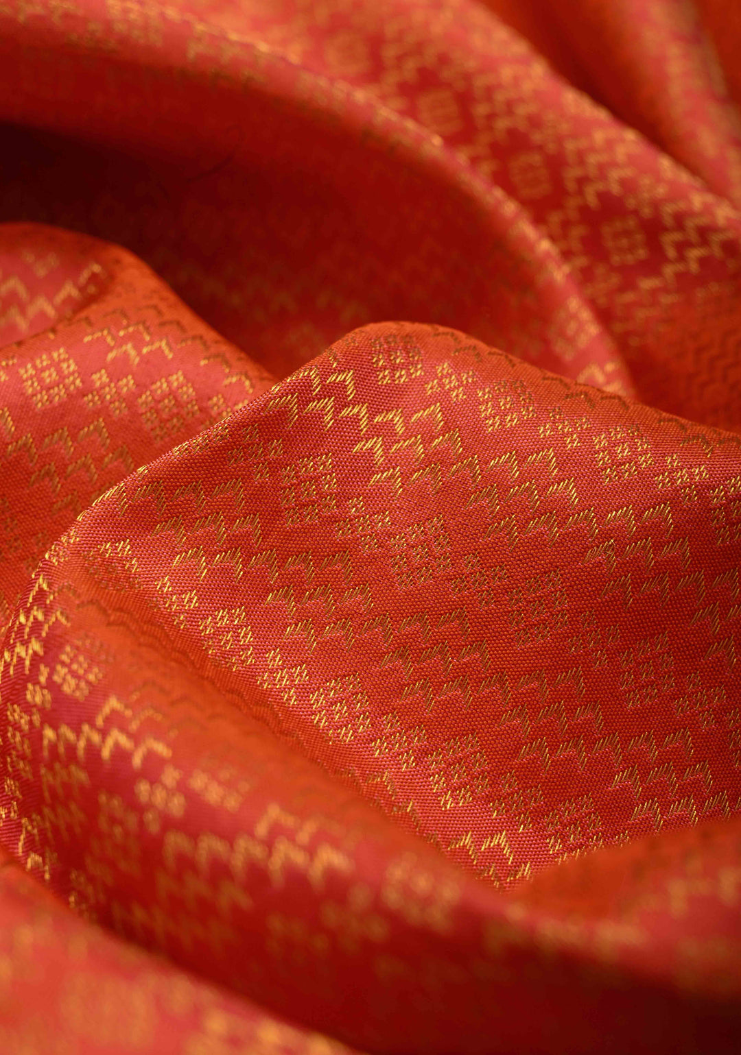Kesari Kanjivaram Pure Silk Saree with Brocade and Wide Floral Embroidered Border | SILK MARK CERTIFIED