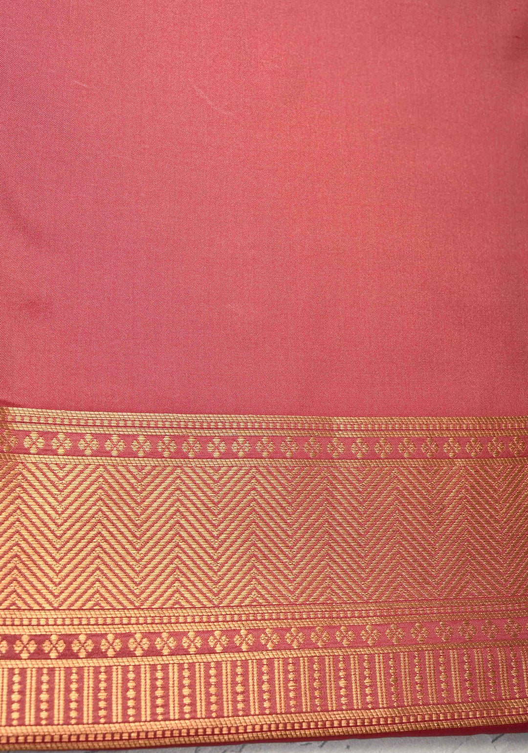 Sandalwood Kanchi Semi Silk Saree with Zari Buttas and Mandala Motifs on Border
