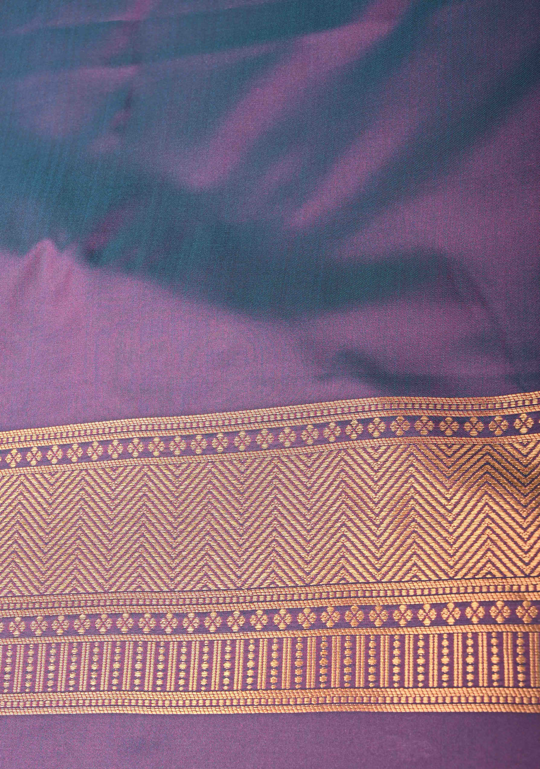 Amaranth Pink Kanchi Semi Silk Saree with Zari Buttas and Mandala Motifs on Border