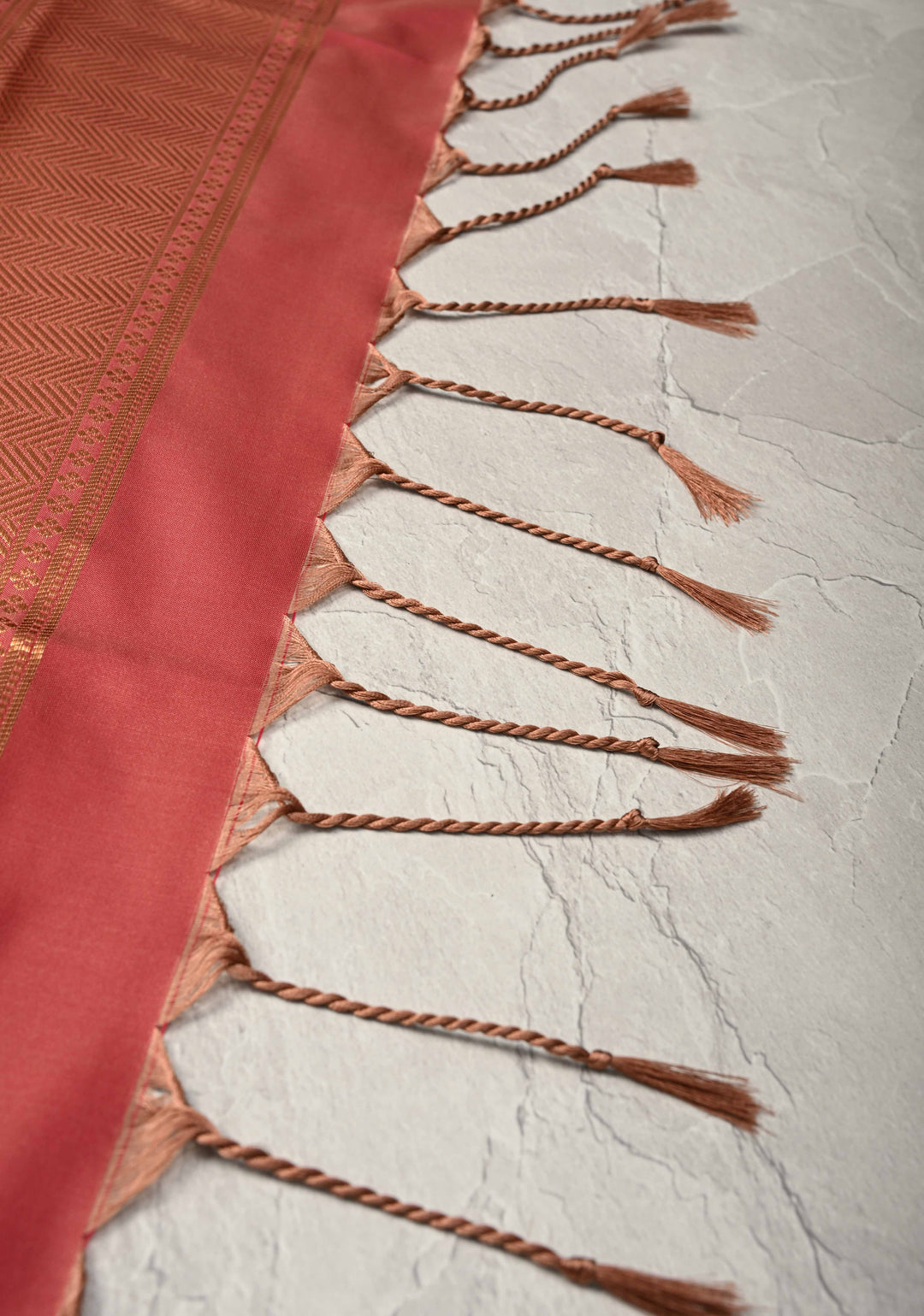 Gray Dual tone Kanchi Semi Silk Saree with Zari Buttas and Mandala Motifs on Border