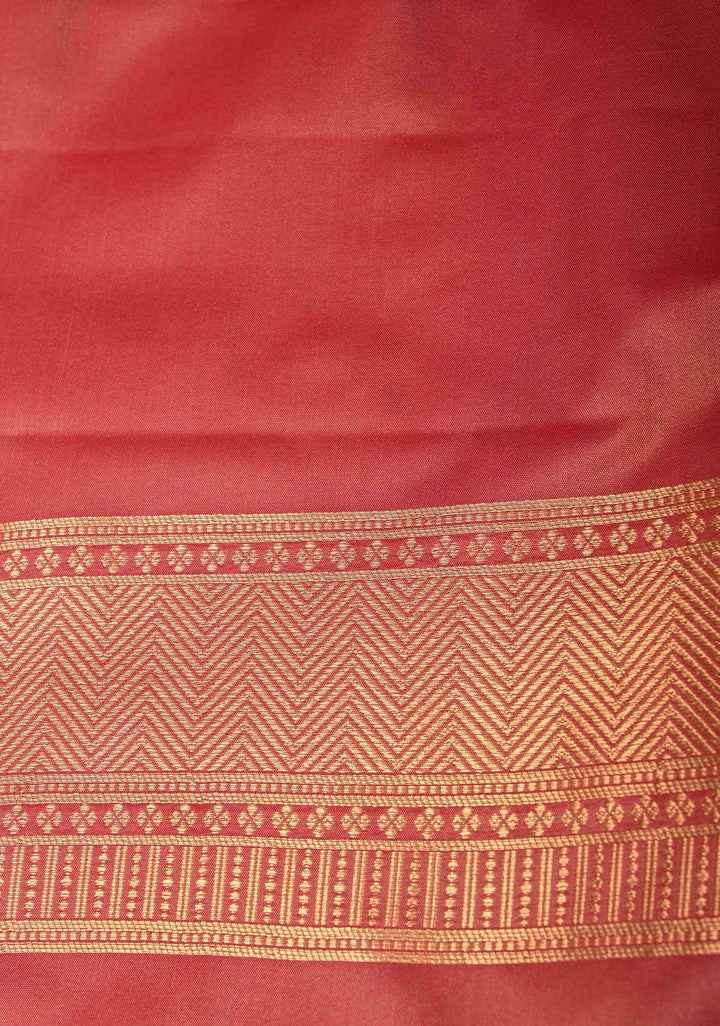 Gray Dual tone Kanchi Semi Silk Saree with Zari Buttas and Mandala Motifs on Border