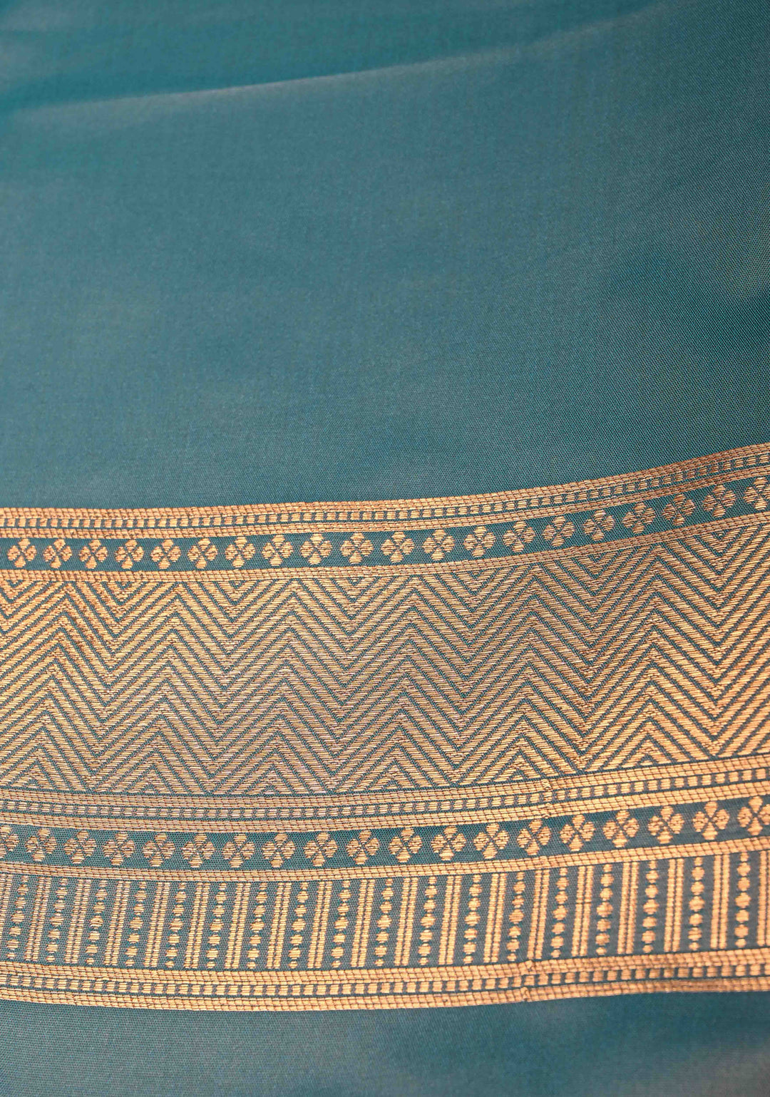 Copper Rose Kanchi Semi Silk Saree with Zari Buttas and Mandala Motifs on Border