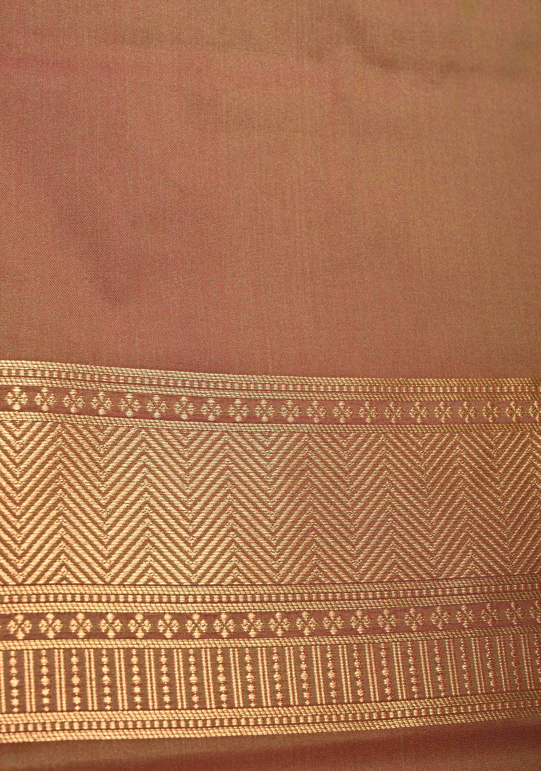 Green-Blue Dual tone Kanchi Semi Silk Saree with Zari Buttas and Mandala Motifs on Border