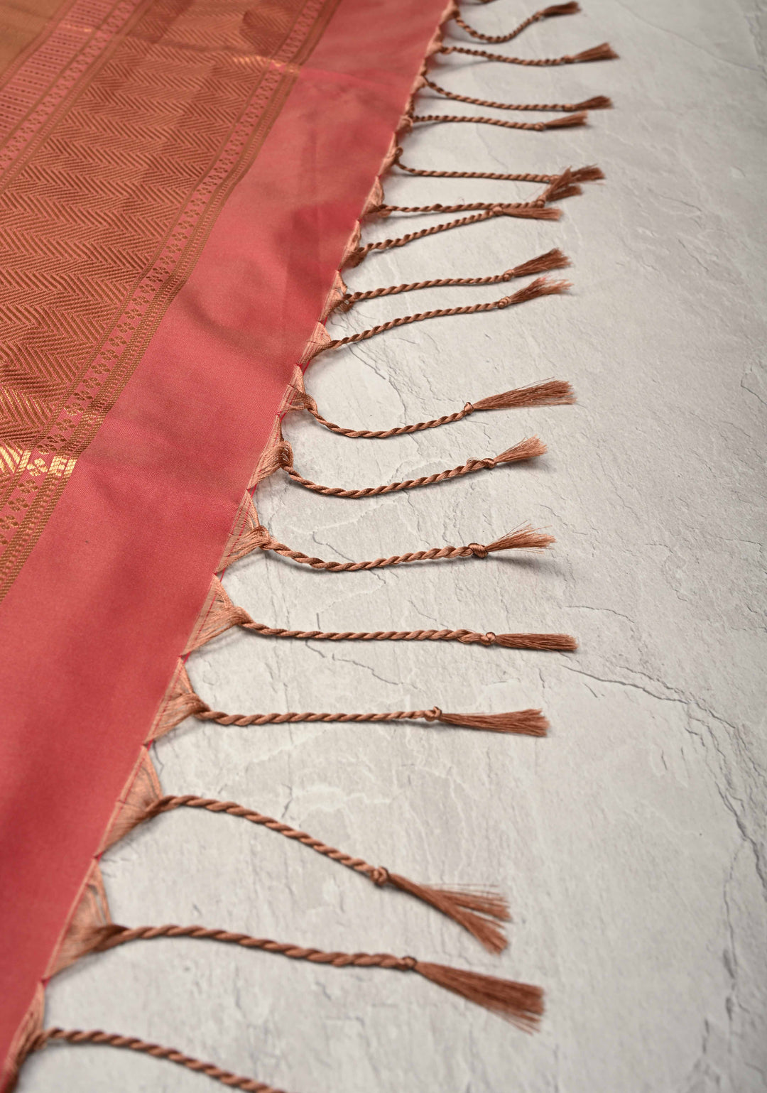 Mehendi Green Dual tone Kanchi Semi Silk Saree with Zari Buttas and Mandala Motifs on Border