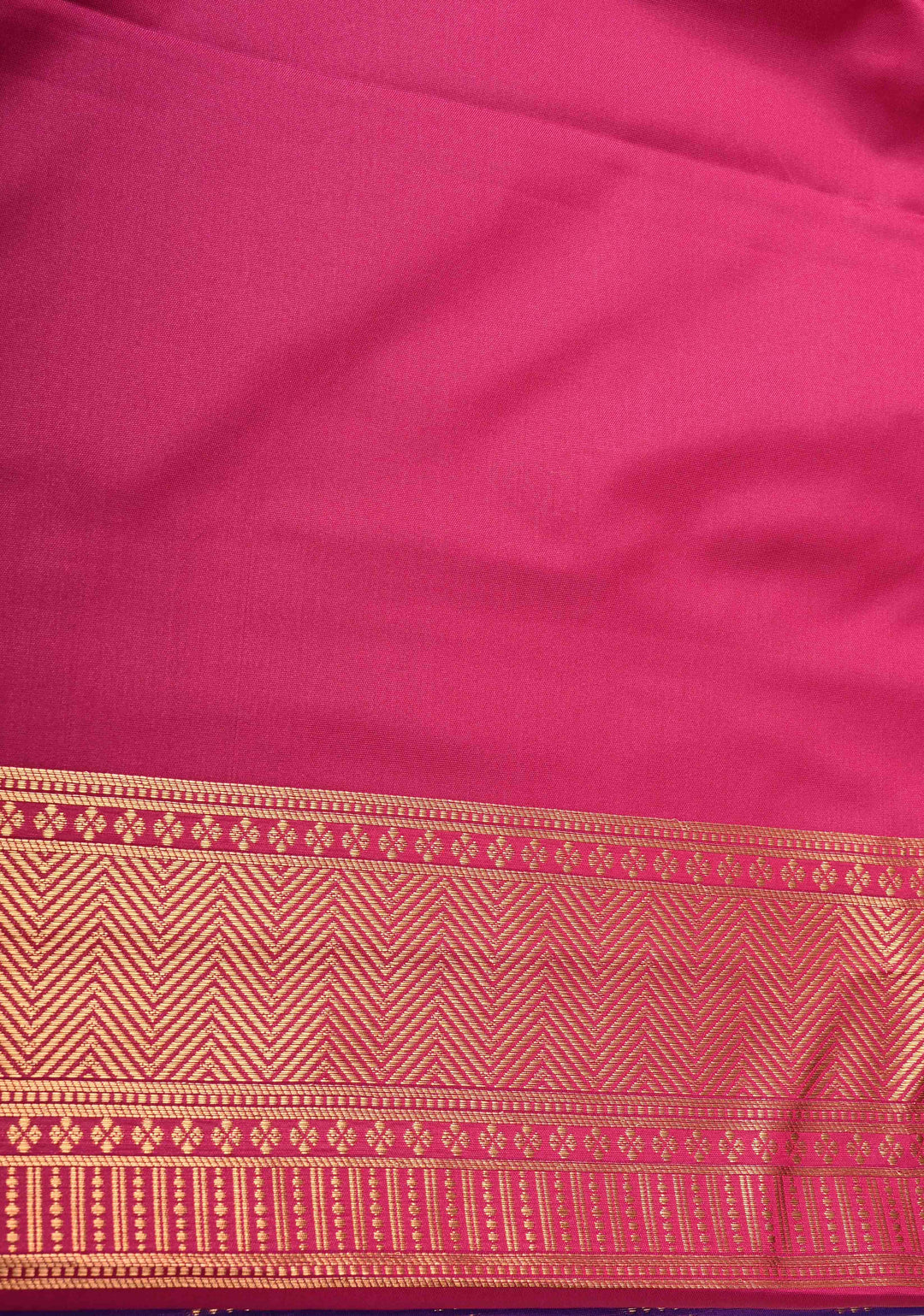 Purple Dual tone Kanchi Semi Silk Saree with Zari Buttas and Mandala Motifs on Border