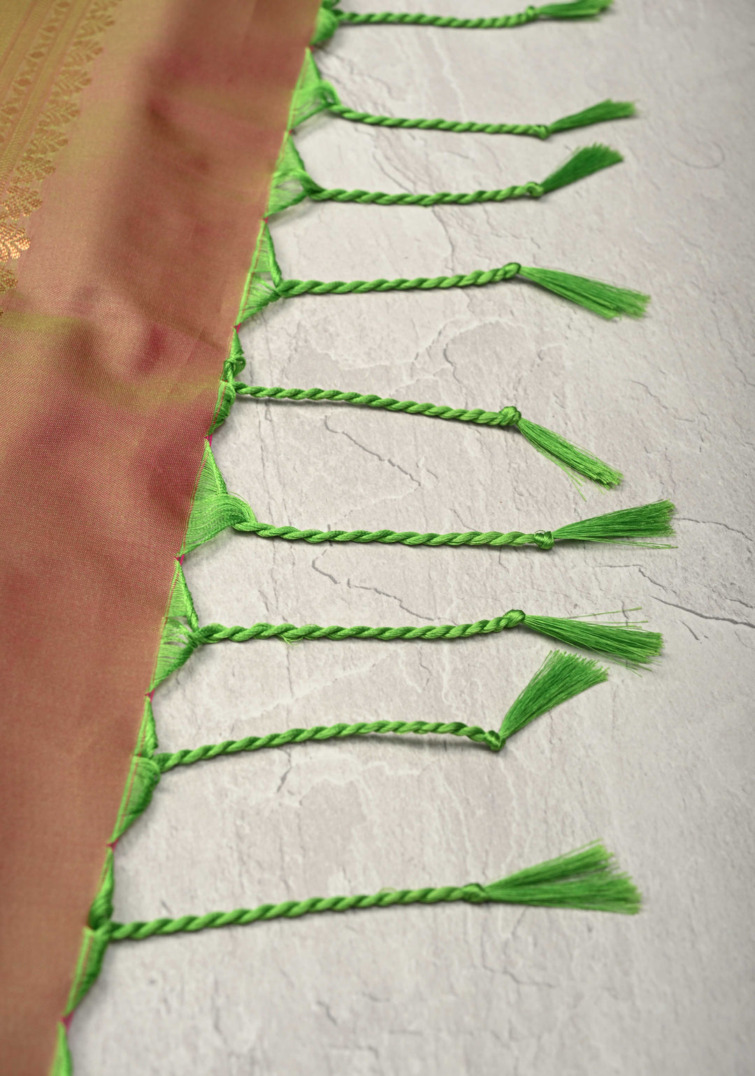 Peacock Blue Dual tone Kanchi Semi Silk Saree with Alfi Floral Buttas and Zari Border