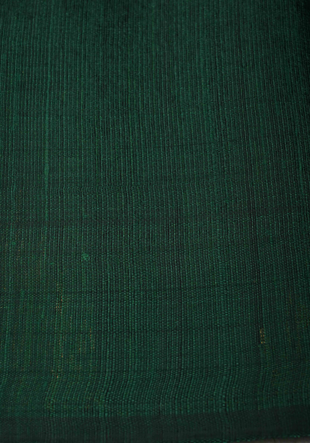 Deep Green Tussar Silk saree with Zari Buttas and Temple Border | SILK MARK CERTIFIED