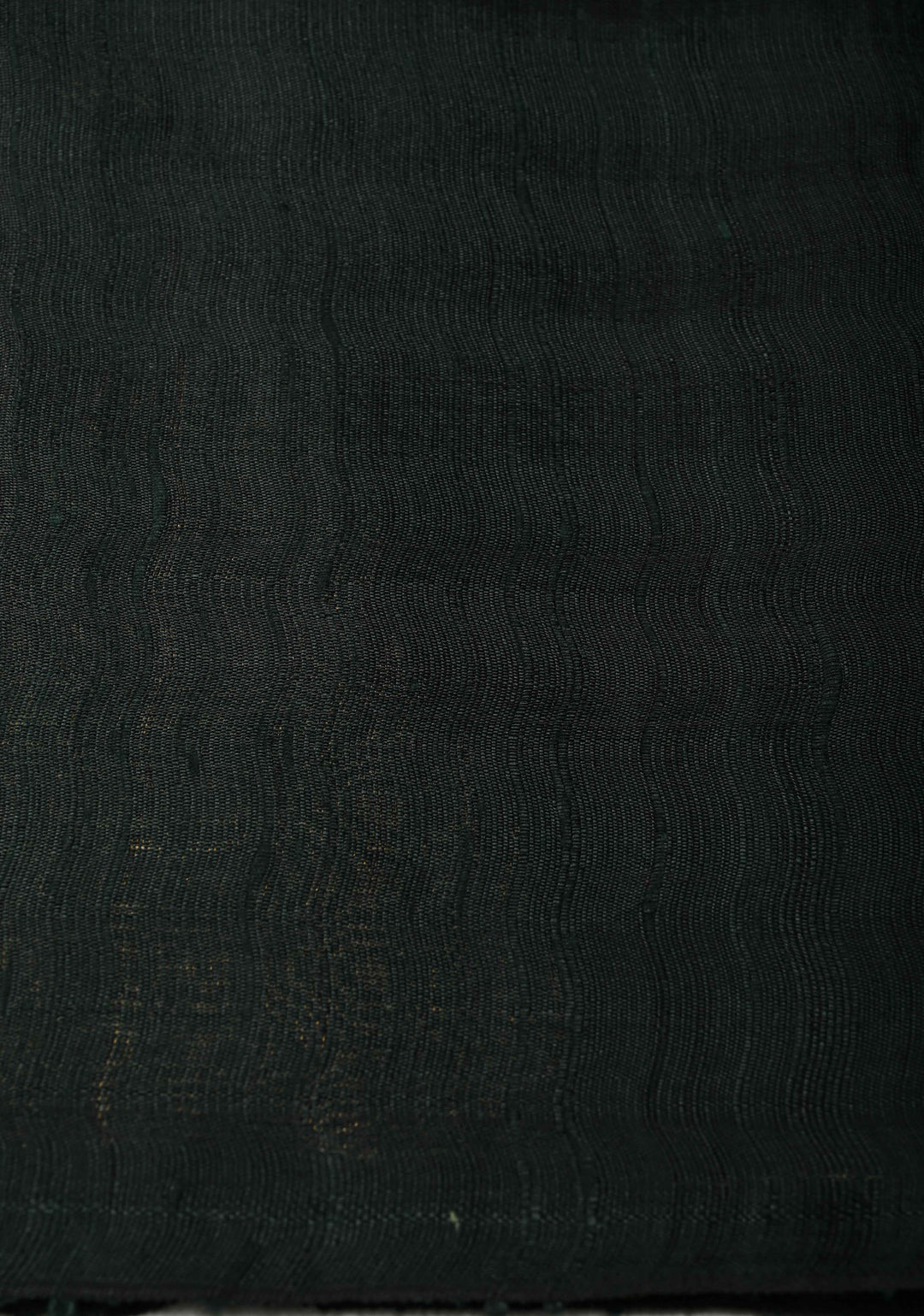 Dark Green Tussar Silk saree with Zari Buttas and Temple Border | SILK MARK CERTIFIED