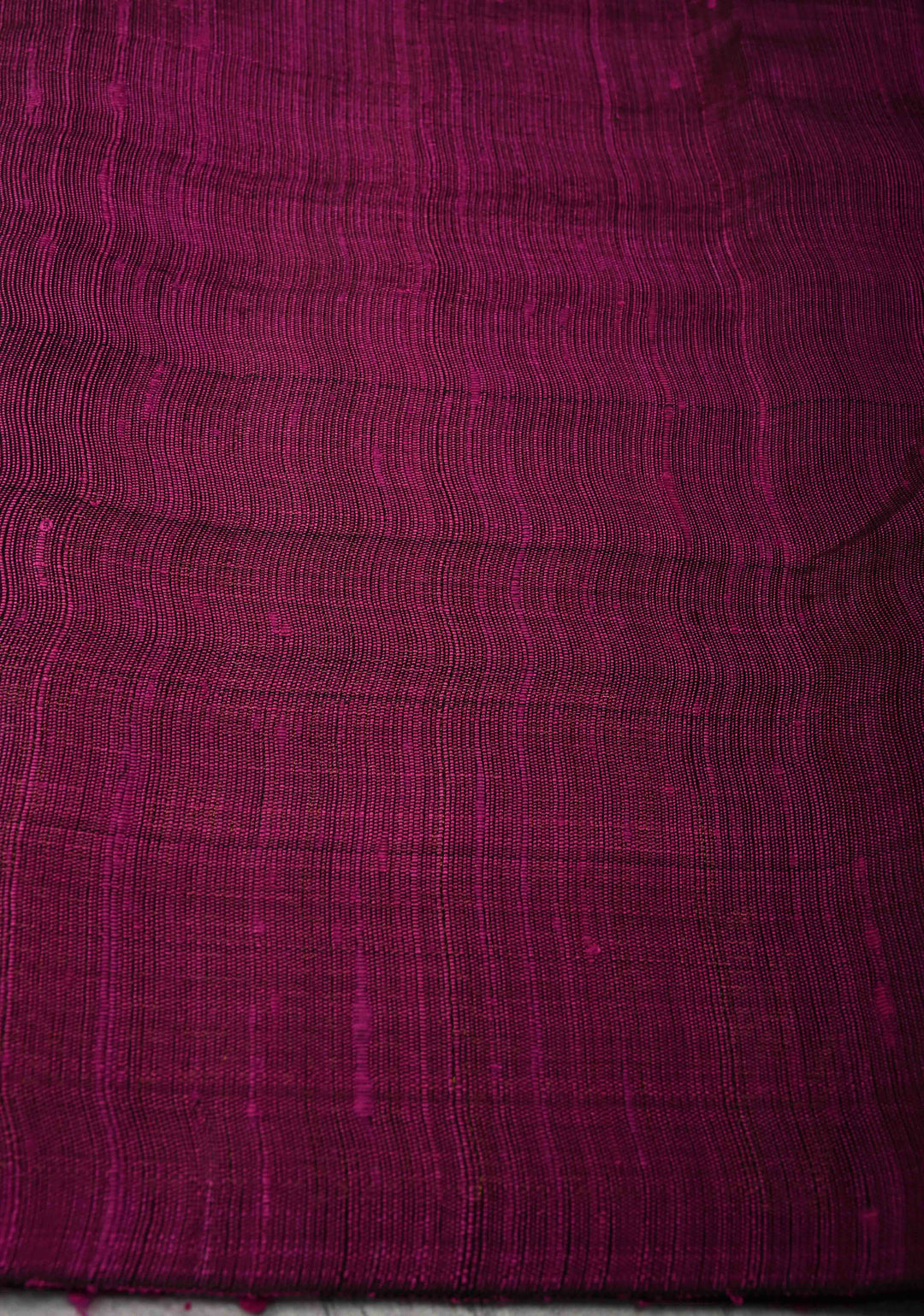 Majenta Tussar Silk saree with Zari Buttas and Temple Border | SILK MARK CERTIFIED