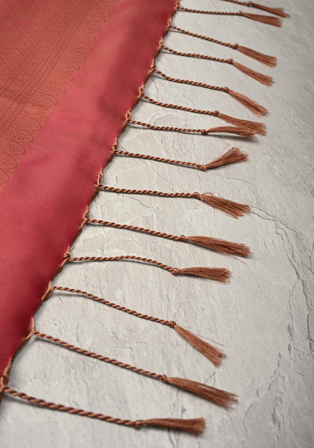 Green-Brown Dual tone Kanchi Semi Silk Saree with Geometric Buttas and Abstract Zari Border